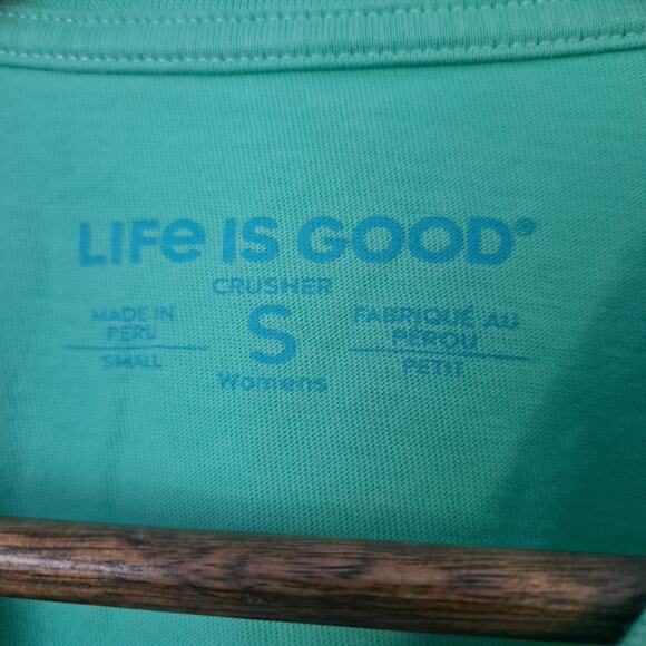 Life is Good Sanibel Island Green Tee Women's Small Short Sleeve Shells - Picture 4 of 7